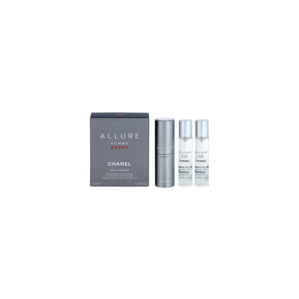 Produktbild för Chanel Allure Homme Sport Eau Extreme eau de toilette for men 3x20 ml refillable