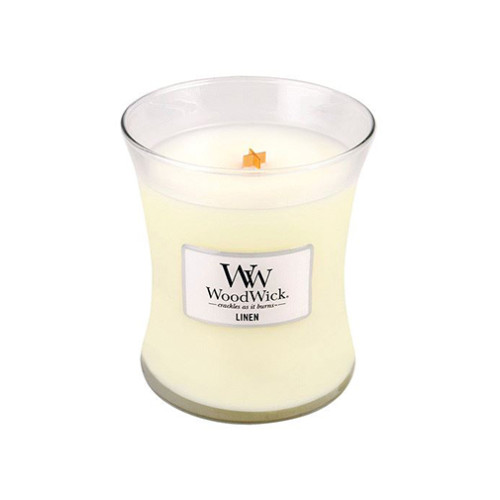 WoodWick WoodWick Linen scented candle with wooden wick 275 g