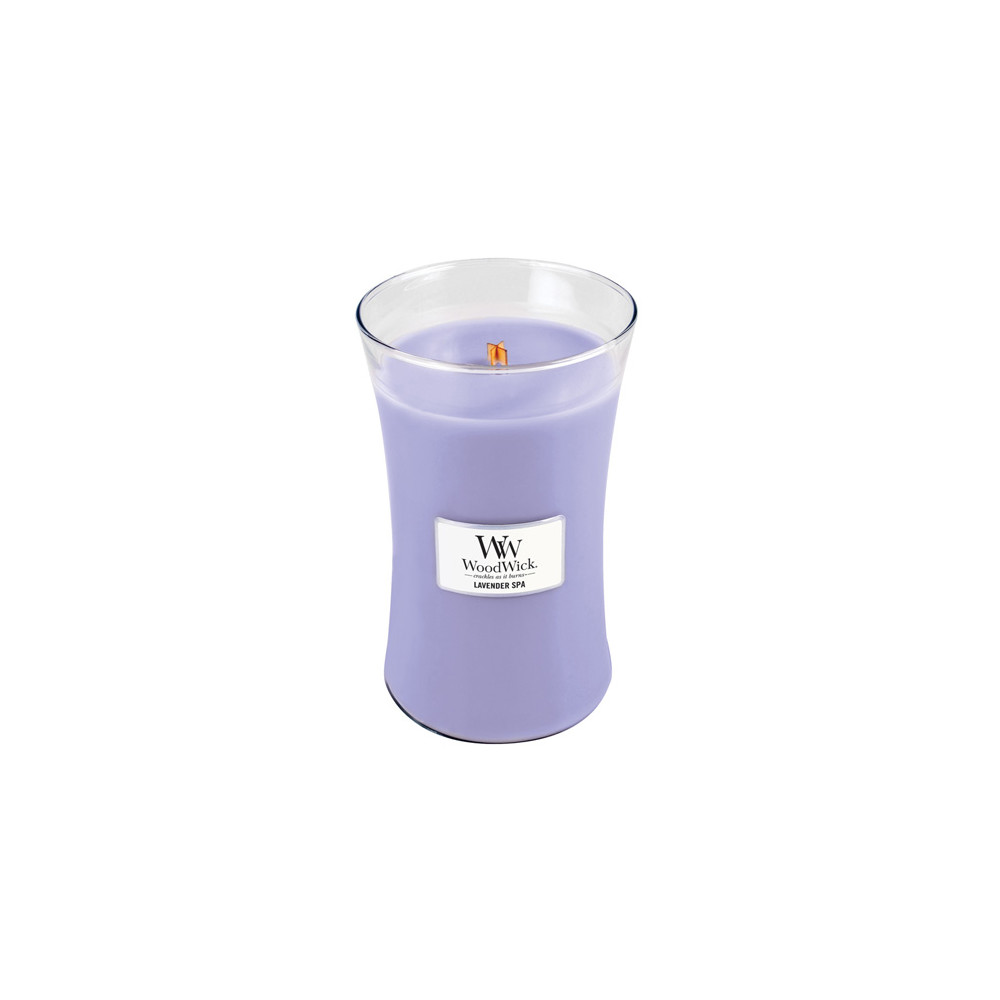 Produktbild för WoodWick Lavender Spa scented candle with wooden wick 609,5 g