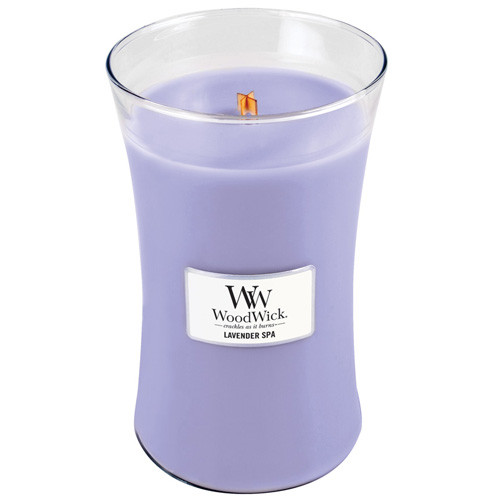 WoodWick WoodWick Lavender Spa scented candle with wooden wick 609,5 g