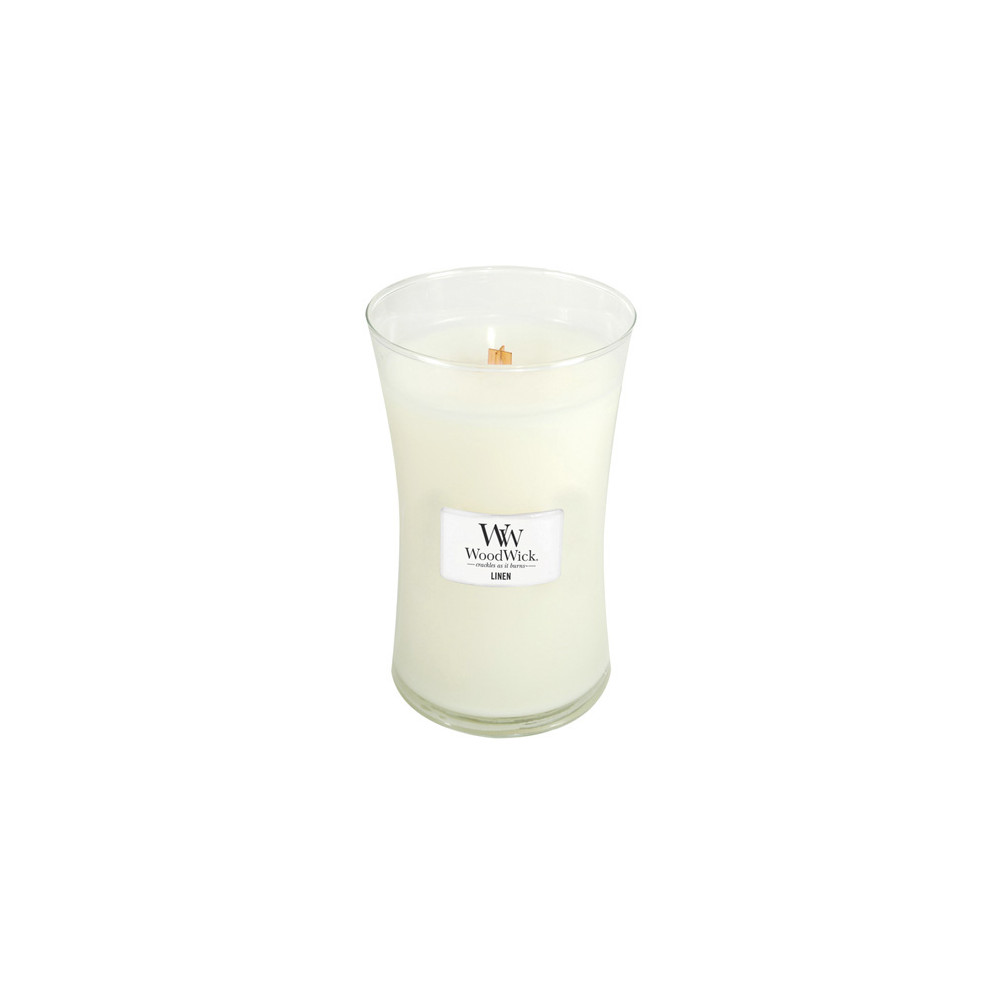 Produktbild för WoodWick Linen scented candle with wooden wick 609,5 g