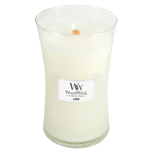 WoodWick WoodWick Linen scented candle with wooden wick 609,5 g