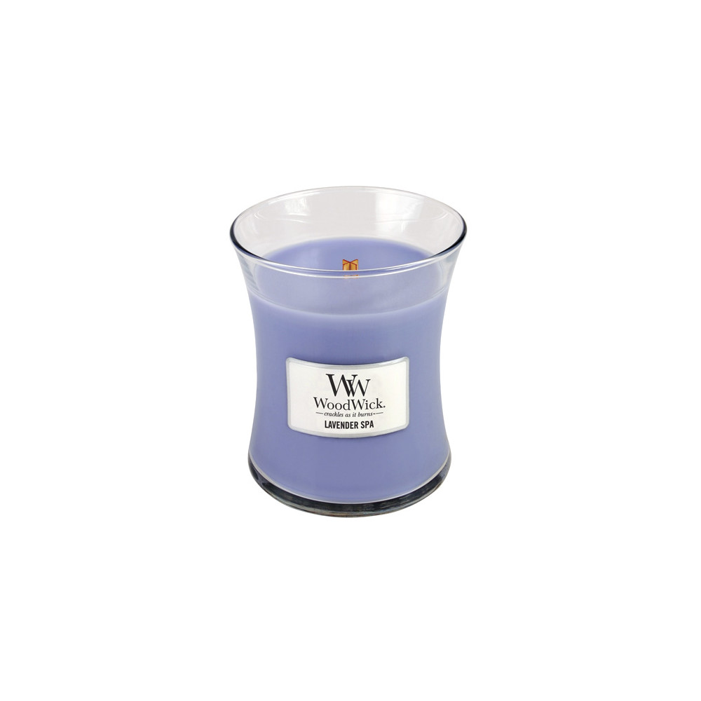 Produktbild för WoodWick Lavender Spa scented candle with wooden wick 275 g