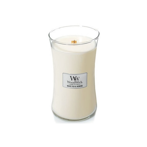 WoodWick WoodWick White Tea & Jasmine scented candle with wooden wick 609,5 g