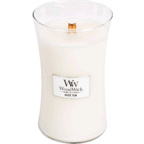 WoodWick WoodWick White Teak scented candle with wooden wick 609,5 g