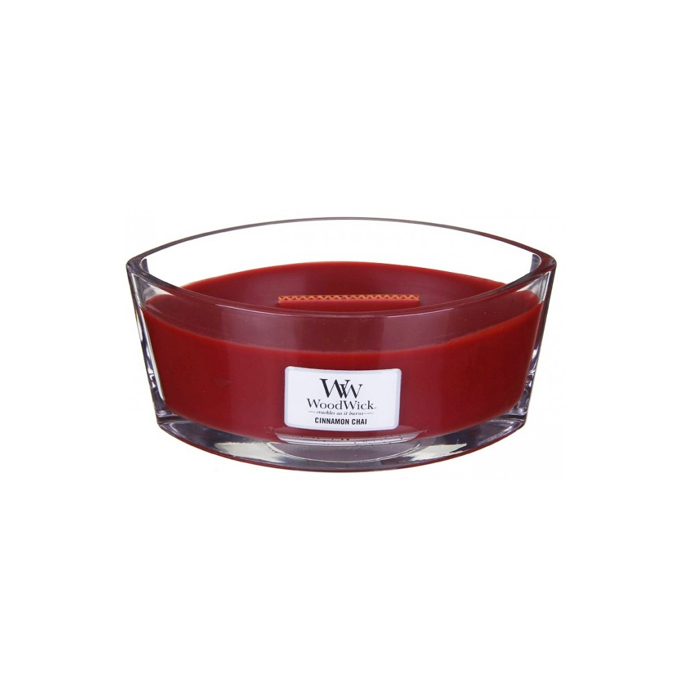 Produktbild för WoodWick Cinnamon Chai scented candle with wooden wick 453,6 g