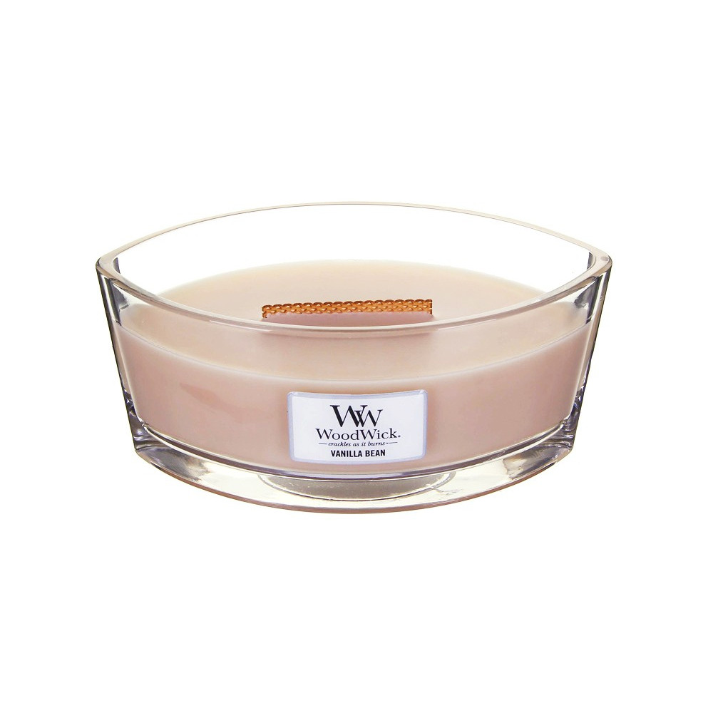 Produktbild för WoodWick Vanilla Bean scented candle with wooden wick 453,6 g