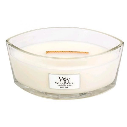 WoodWick WoodWick White Teak scented candle with wooden wick 453,6 g