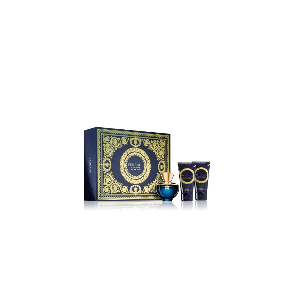 Produktbild för Versace Dylan Blue Pour Femme eau de parfum for women 50 ml + tělové mléko 50 ml + sprchový gel 50 ml gift set