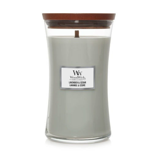 WoodWick WoodWick Lavender & Cedar scented candle with wooden wick 609,5 g