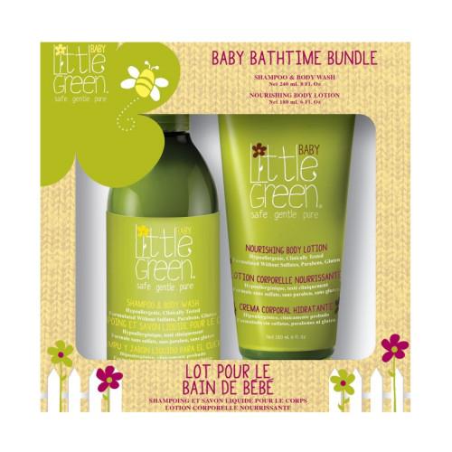 Little Green Little Green BABY Bathtime Bundle Box dárková sada pro děti 240 ml+180 ml