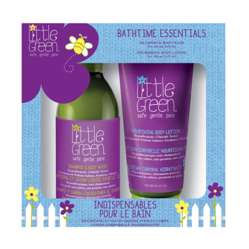 Little Green Little Green KIDS Bathtime Essentials Box pro děti (sprchový gel+tělové mléko) 240 ml+180 ml