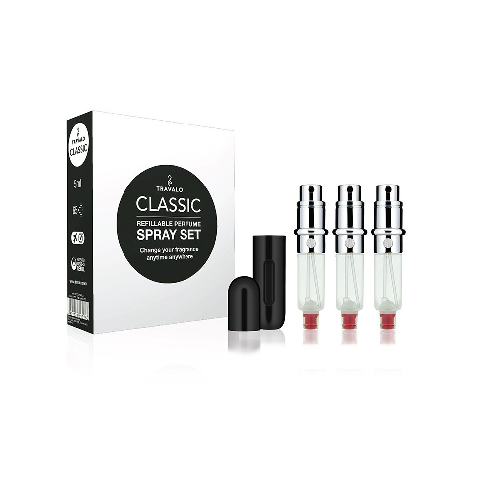 Produktbild för Travalo Classic HD refillable perfume sprayer gift setBlack
