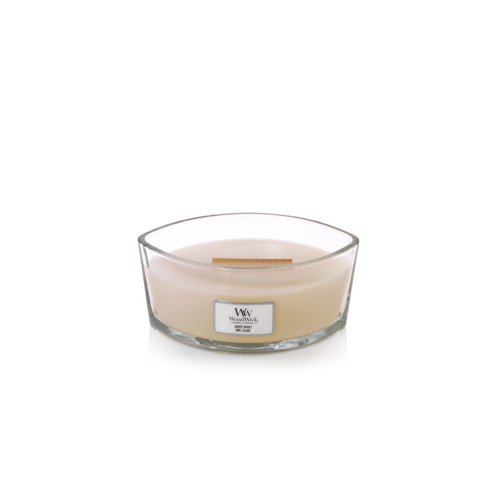 Produktbild för WoodWick White Honey scented candle with wooden wick 453,6 g