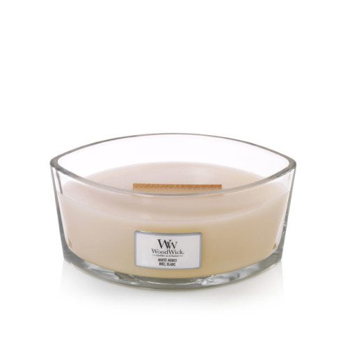 WoodWick WoodWick White Honey scented candle with wooden wick 453,6 g