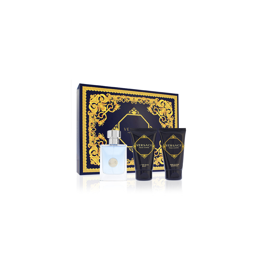 Produktbild för Versace Pour Homme eau de toilette for men 50 ml + balzám po holení 50 ml + sprchový gel 50 ml gift set