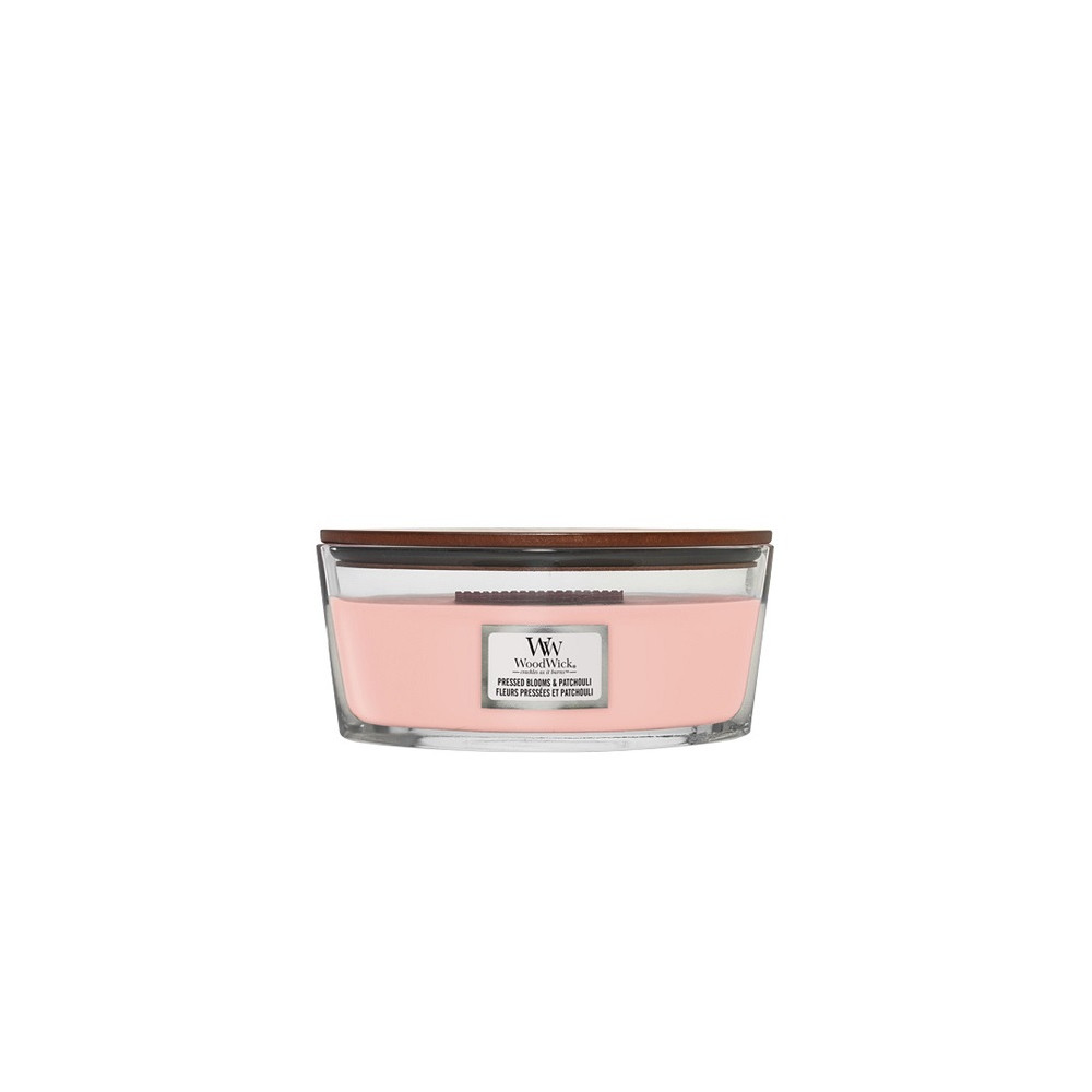 Produktbild för WoodWick Pressed Blooms & Patchouli scented candle with wooden wick 453,6 g