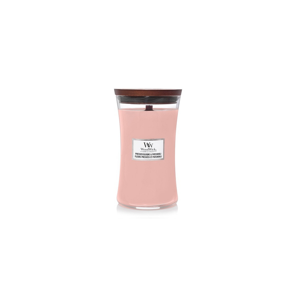 Produktbild för WoodWick Pressed Blooms & Patchouli scented candle with wooden wick 609,5 g