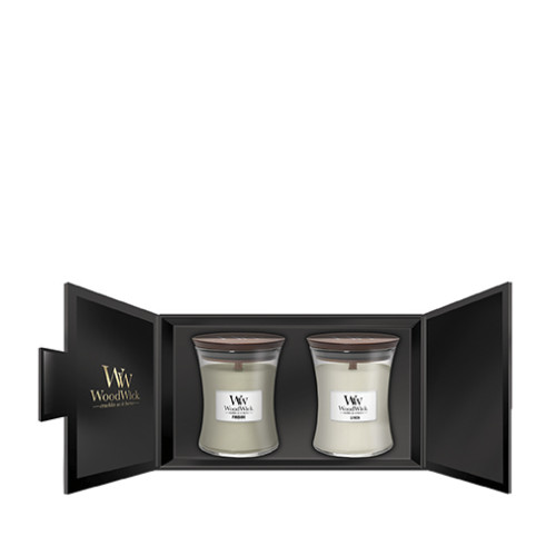 WoodWick WoodWick Fireside, Linen dárková sada