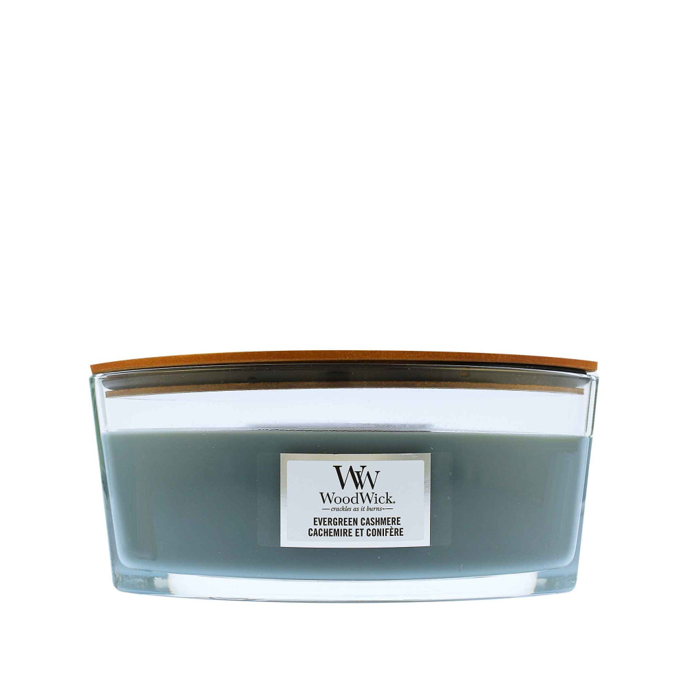 Produktbild för WoodWick Evergreen Cashmere vonná svíčka s dřevěným knotem 453,6 g