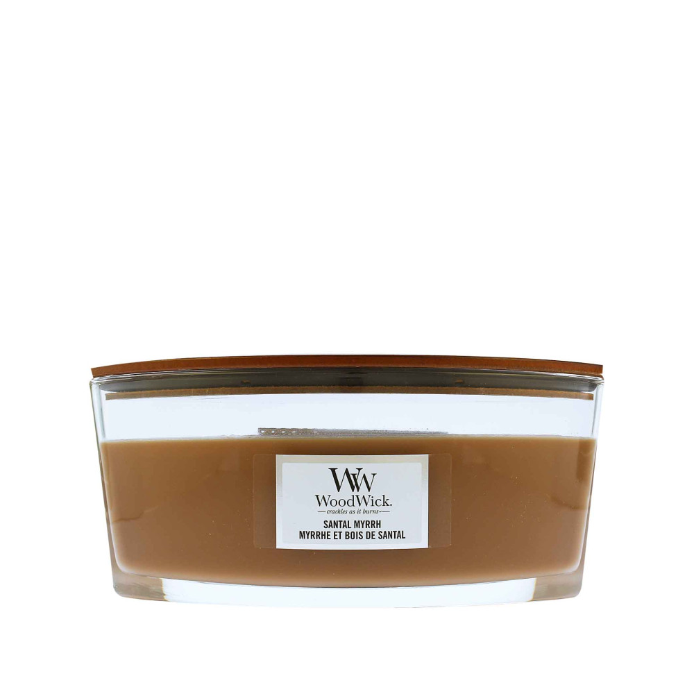 Produktbild för WoodWick Santal Myrrh vonná svíčka s dřevěným knotem 453,6 g