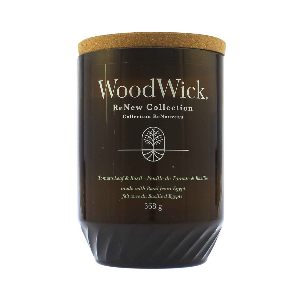 Produktbild för WoodWick ReNew Tomato Leaf & Basil svíčka velká 368 g