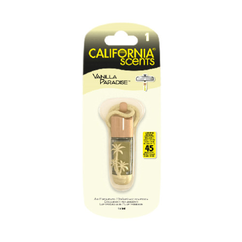 California Scents California Scents Hanging Vial Vanilla Paradise vůně do auta 5 ml