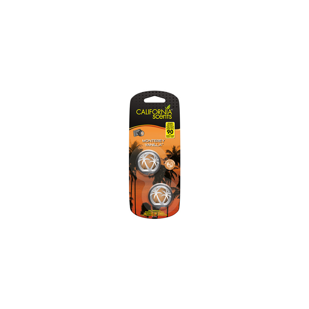 Produktbild för California Scents Mini Diffuser Monterey Vanilla vůně do auta 2 x 3 ml