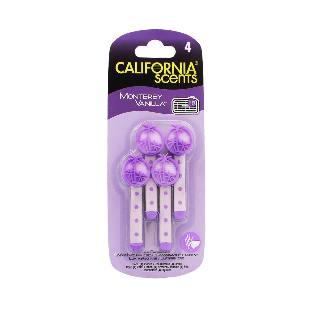 Produktbild för California Scents Vent Stick Monterey Vanilla vůně do auta 4 ks