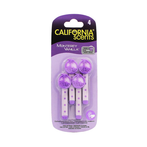 California Scents Vent Stick Monterey Vanilla vůně do auta 4 ks - Bilvård