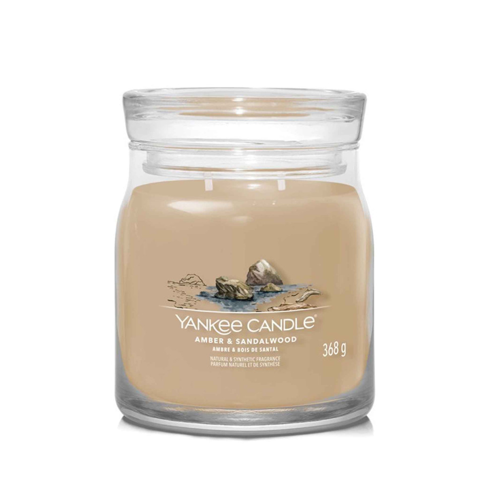 Produktbild för Yankee Candle Signature Amber & Sandalwood Scented Candle 368g