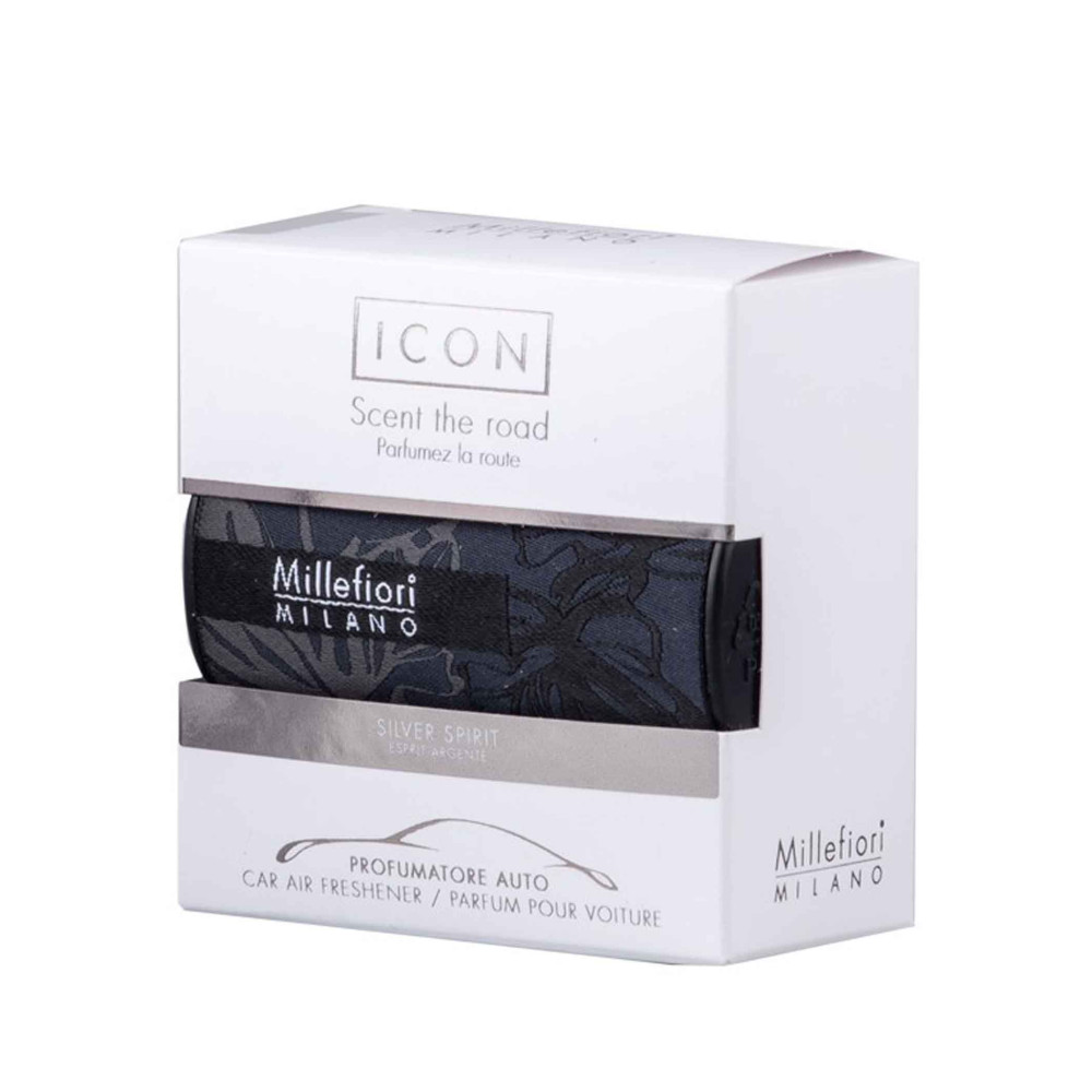 Produktbild för Millefiori Icon Textil Floral Silver Spirit Car Air Freshener