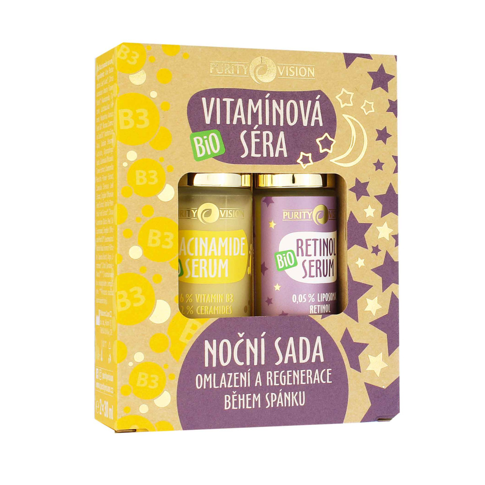 Produktbild för Purity Vision BIO Vitamin SET Niacinamide Serum 30ml + Retinol Serum 30ml