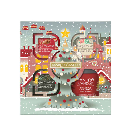 Yankee Candle Yankee Candle Passport to the Holidays SET (Tumbler 122g + Votive Candle 3x37g)
