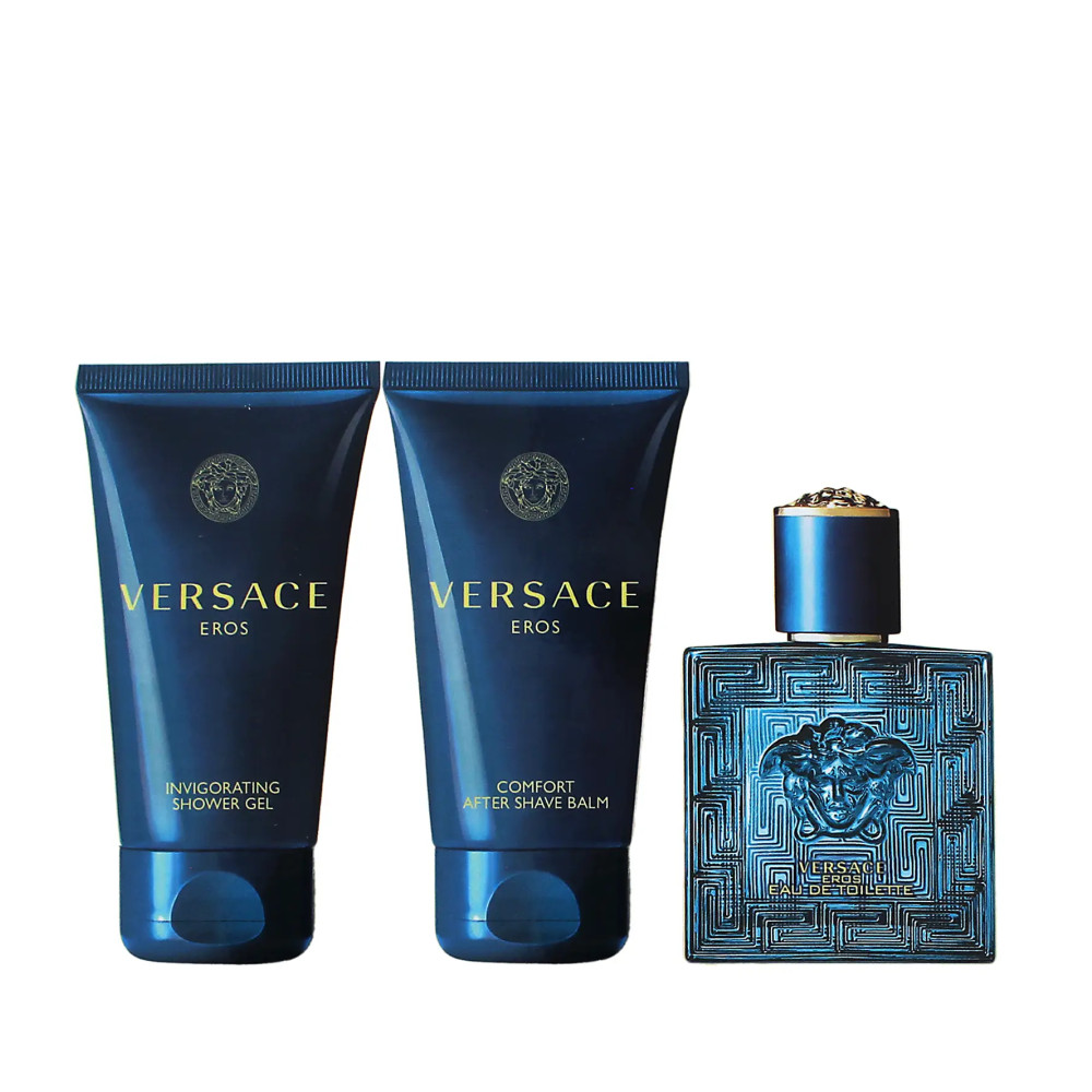 Produktbild för Versace Eros SET M (EDT 50ml + SG 50ml + Aftershave Balm 50ml)