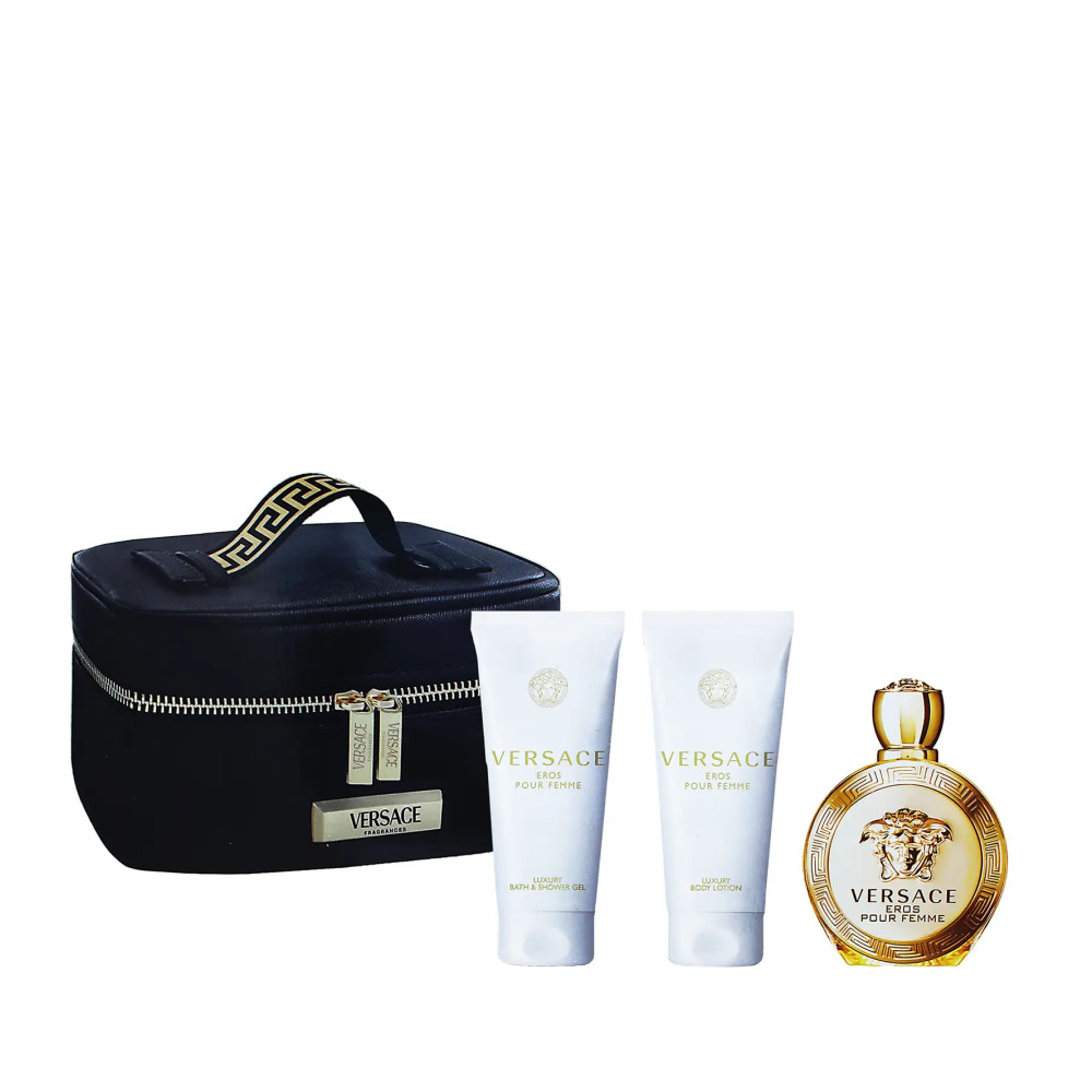 Produktbild för Versace Eros Pour Femme SET W (EDP 100ml + BL 100ml + SG 100ml + Bag)