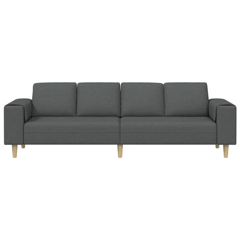 Produktbild för Vardagsrumsoffa Mörkgrå 250 x 77 x 76 cm Polyester