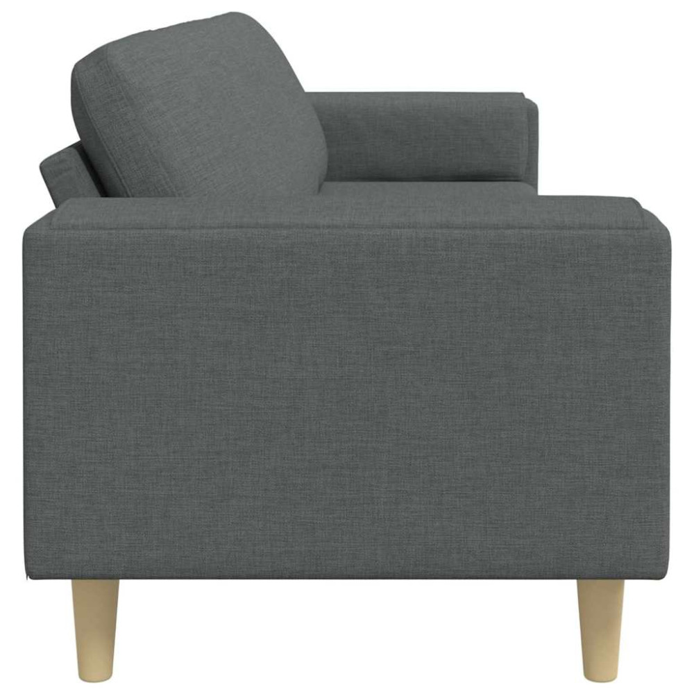 Produktbild för Vardagsrumsoffa Mörkgrå 250 x 77 x 76 cm Polyester