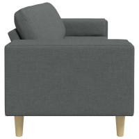 Produktbild för Vardagsrumsoffa Mörkgrå 250 x 77 x 76 cm Polyester