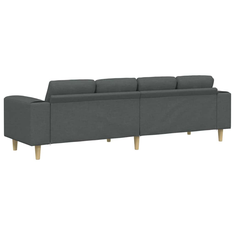 Produktbild för Vardagsrumsoffa Mörkgrå 250 x 77 x 76 cm Polyester
