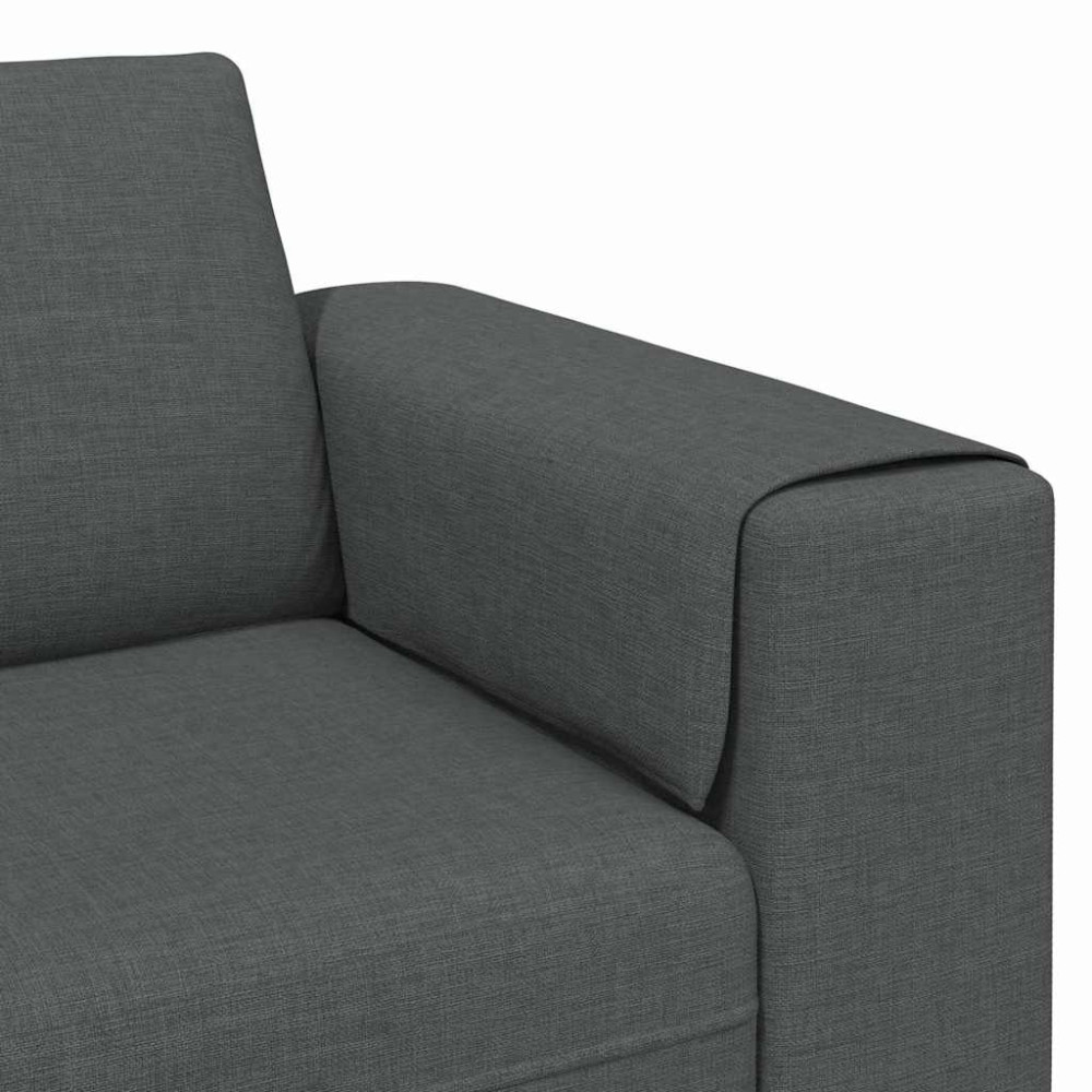 Produktbild för Vardagsrumsoffa Mörkgrå 250 x 77 x 76 cm Polyester
