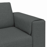 Produktbild för Vardagsrumsoffa Mörkgrå 250 x 77 x 76 cm Polyester