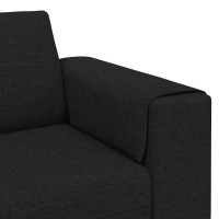 Produktbild för Vardagsrumsoffa Svart 250 x 77 x 76 cm Polyester