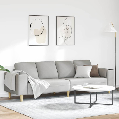 vidaXL Vardagsrumsoffa Moln Grå 250 x 77 x 76 cm Polyester
