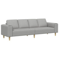 Produktbild för Vardagsrumsoffa Moln Grå 250 x 77 x 76 cm Polyester