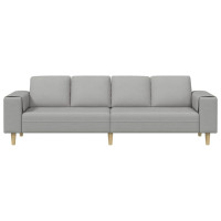 Produktbild för Vardagsrumsoffa Moln Grå 250 x 77 x 76 cm Polyester