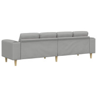 Produktbild för Vardagsrumsoffa Moln Grå 250 x 77 x 76 cm Polyester