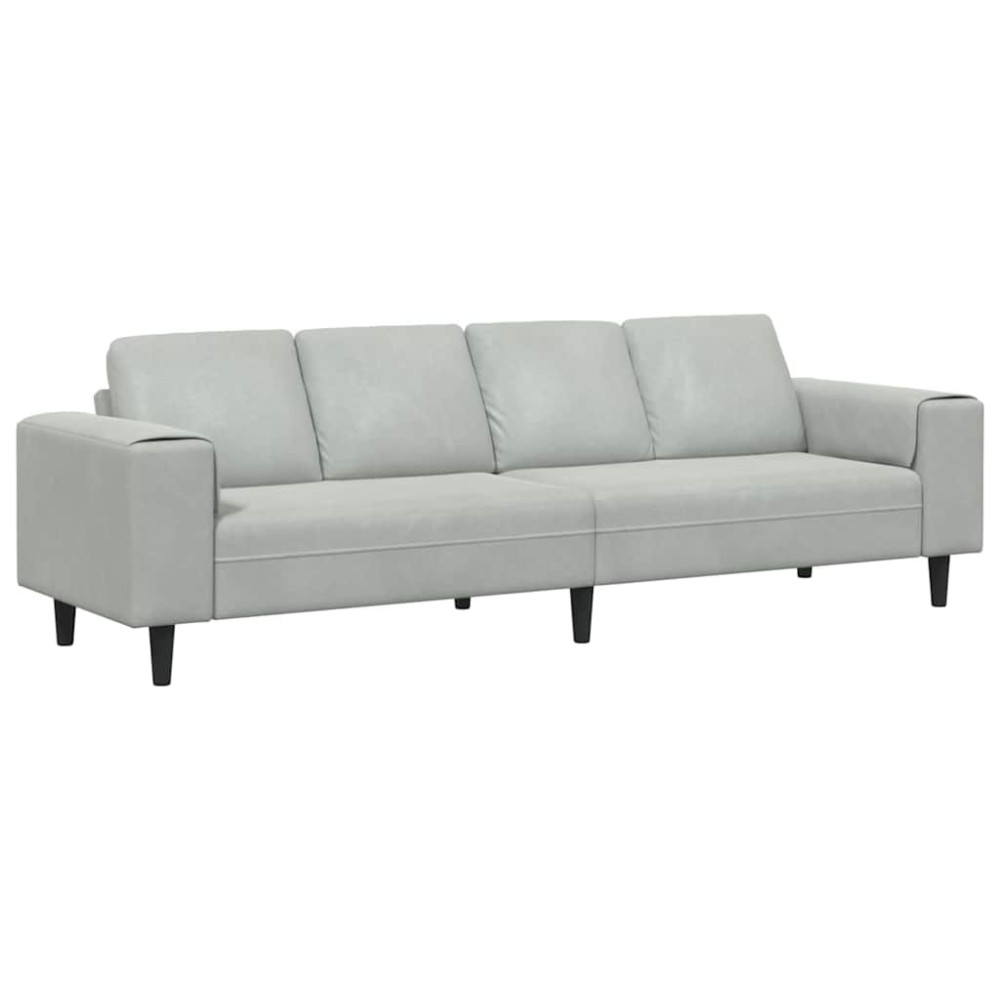 Produktbild för Vardagsrumsoffa Ljusgrå 250 x 77 x 76 cm