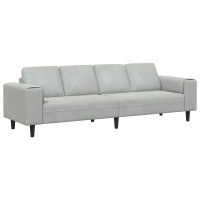 Produktbild för Vardagsrumsoffa Ljusgrå 250 x 77 x 76 cm