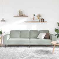 Produktbild för Vardagsrumsoffa Ljusgrå 250 x 77 x 76 cm
